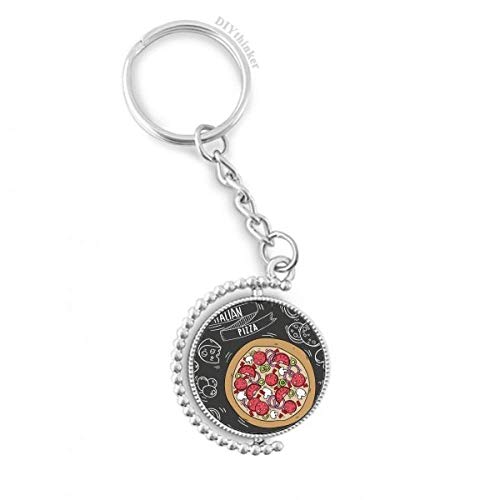 Porte-clés rotatif motif Italie douanes cadeau souvenir unique