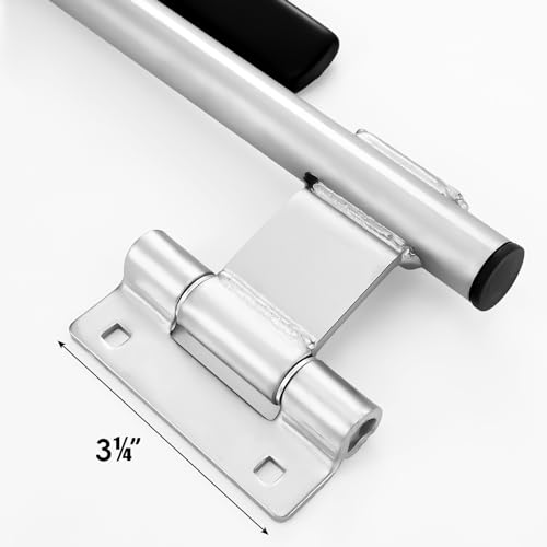 Hicarer Cam Bar Lock Enclosed Trailer Door Latch, Zinc Plated, Single Hinge Point for Folding Ramp Door, RV Hauler Fold Down Door(55 Inch,Silver) by Hicarer - Image 3