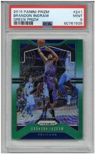 2019 PANINI PRIZM GREEN PRIZM #241 BRANDON INGRAM BASKETBALL CARD PELICANS PSA 9 POP 3