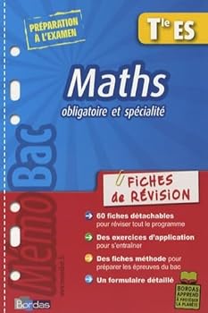 Paperback MEMOBAC FICHES REVISION MATHS TERMINALE ES OBLIGATOIRE ET SPECIALITE [French] Book