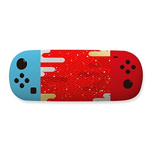 Étui de rangement pour lunettes rouge motif nuages boîte rigide pour lunettes de soleil