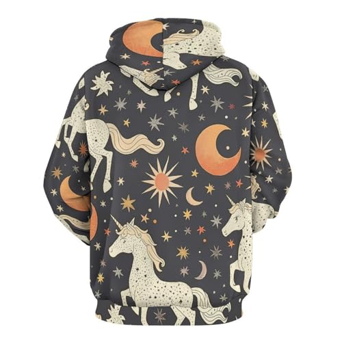 Sweatshirt licorne blanche lune pour ne plus avoir froid en taille S