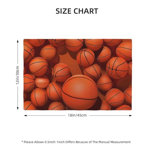 Set de table lin basketball orange pour repas de match entre amis et dîner convivial - 5