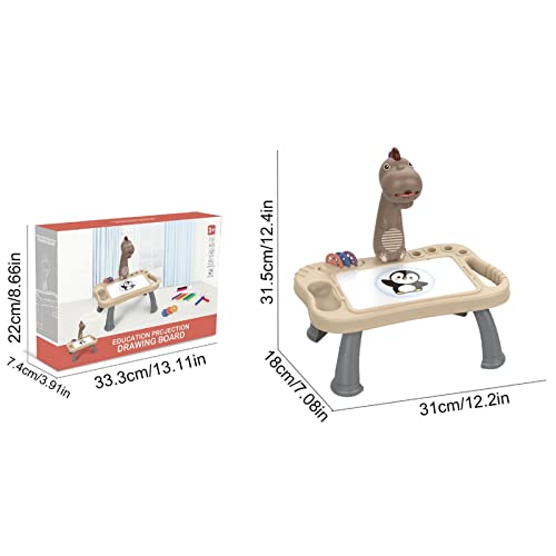 Brinquedo de desenho do projetor, Brinquedos de prancheta de desenho infantil de dinossauro, Mesa de