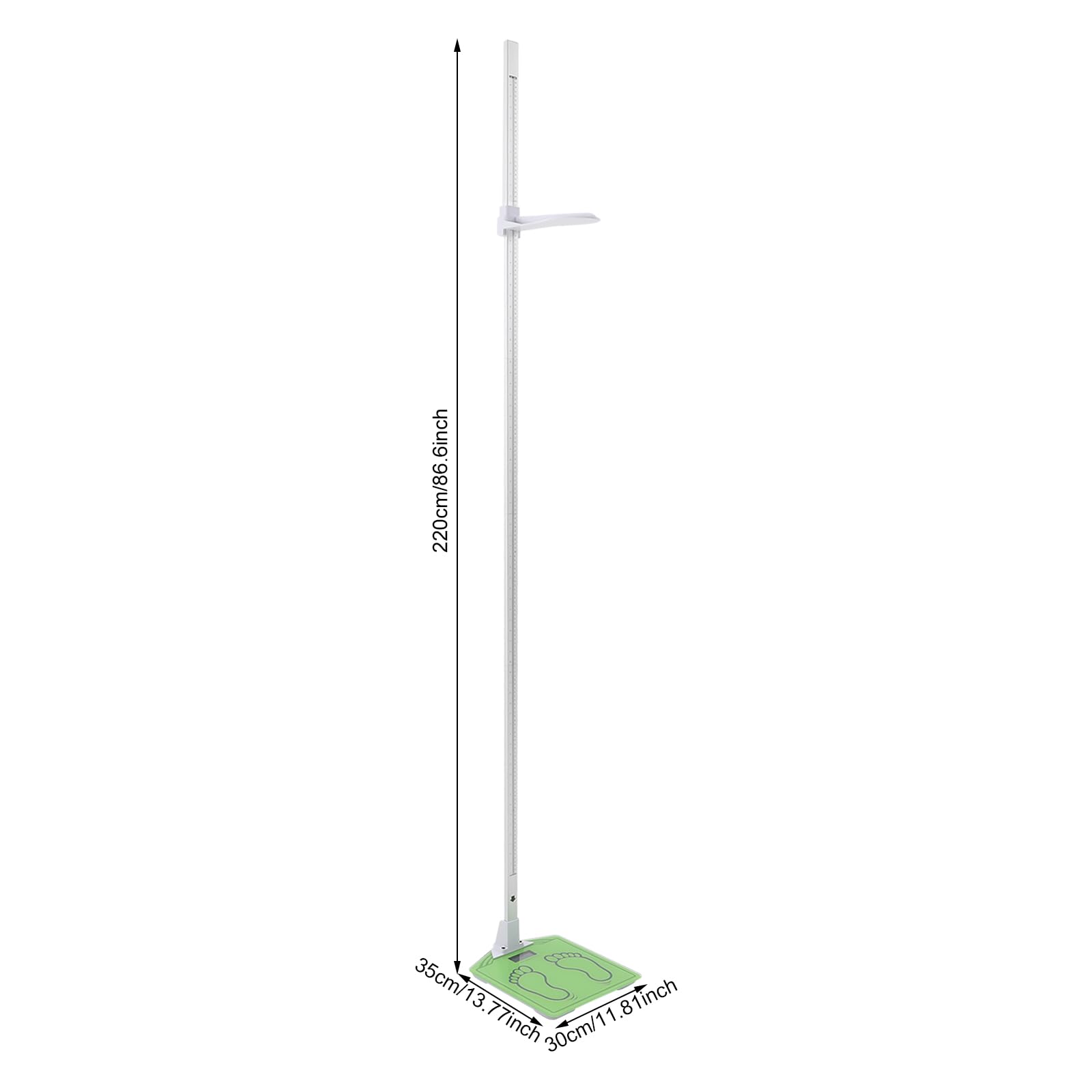 Höhen- und Gewichtsmessgerät 210cm/180kg digitale Körperwaage für Zuhause | Zwei Messungen In Einem, Einfache Bedienung, übersichtliche Skala, Zerlegbar Für Senioren, Fitness-Studios, Aluminium Legiert