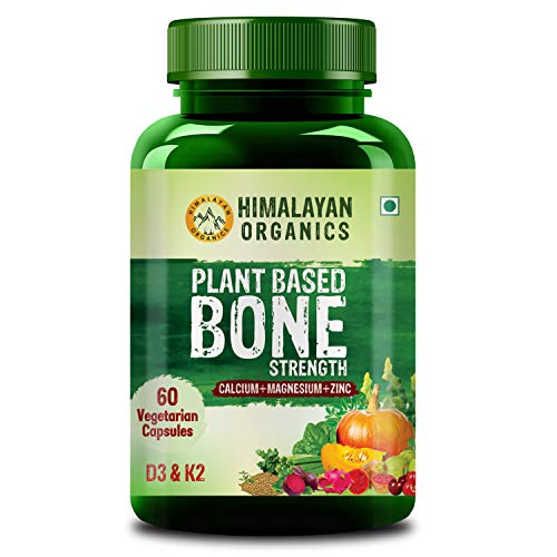 Himalayan Organics Plant Based Bone Strength Supplement with Vitamin D3, C, Calcium, Magnesium, Zinc, Iron – 60 Veg Capsules Himalayan Organics Plant Based Bone Strength Supplement with Vitamin D3, C, Calcium, Magnesium, Zinc, Iron – 60 Veg Capsules