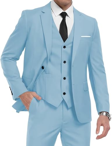 Men's Suits Slim Fit 3 Piece Suit Notched Lapel Elegant Formal Business Wedding Anniversary,Interview2