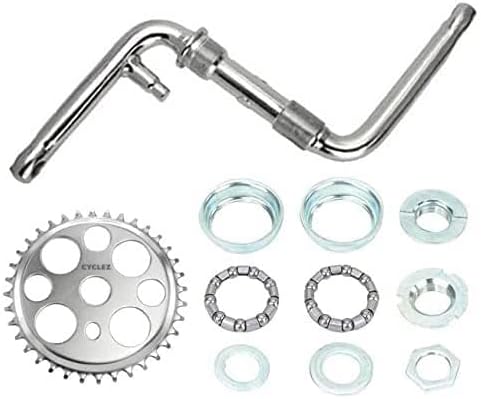 CYCLEZ One-Piece Beach Cruiser Crankset Includes 46 Teeth Chrome Sprocket 9 thumbnail image