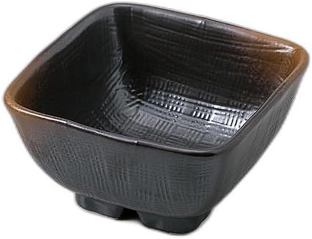 Yakishime Square Small Bowl (Large) 3.8 x 3.8 x 2.2 inches (9.8 x 9.8 x 5.5 cm) | Small Bowl, Reinforced Porcelain, Setomonohonpo