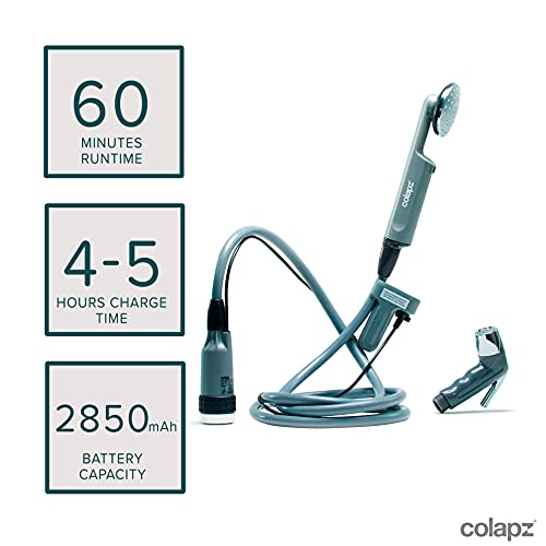 Colapz Ducha Portátil para Camping 12V - Alta Presión, Recargable USB, incluye Bolsa de Agua de 9 Galones miniatura 3
