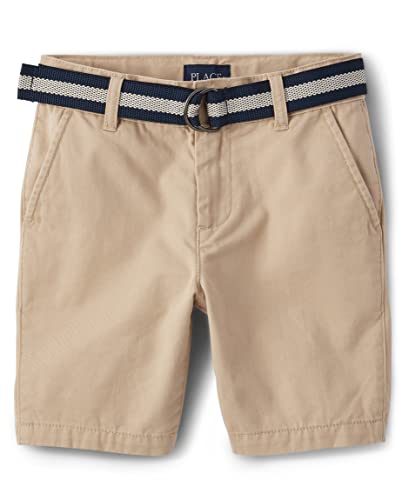 The Children's Place Boys' Belted Chino Shorts, Toast, 8