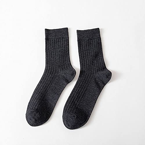 Hidden Piece Men's Classic Casual Cotton Socks - 5 Pairs In Black, White, Dark Grey, Light Grey, Brown (Cmaxisncs15) #TOP2