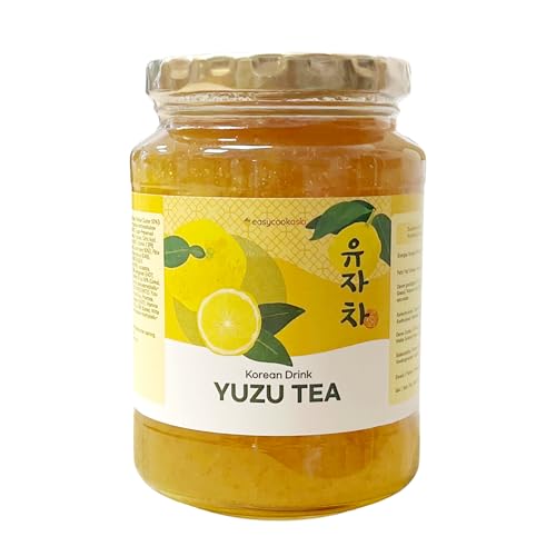 EasyCookAsia Korean Drink Yuzu Tea | Fruchtig süß & zitronig | Mit Vitamin C | Für Tee Limonade Cocktail & Dessert | Asiatische Teekultur erleben (500g)