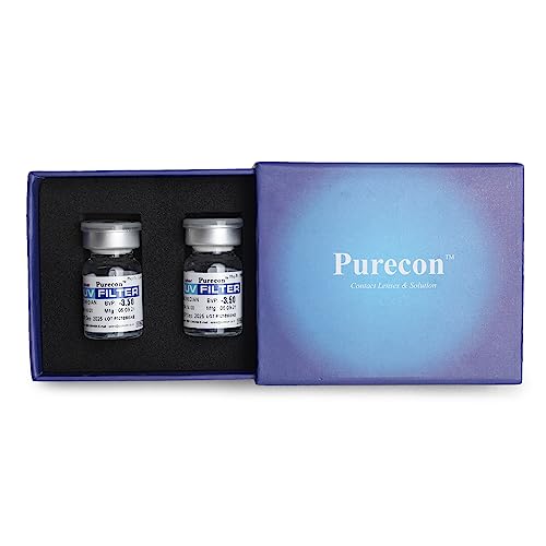 Image of UV Filter Blue eye lens Tint Yearly Disposable Soft Contact Lenses for eyes (2 Lenses /Box) (-8.00, 8.60, 14.00, 2), with Complementary Welcome Kit