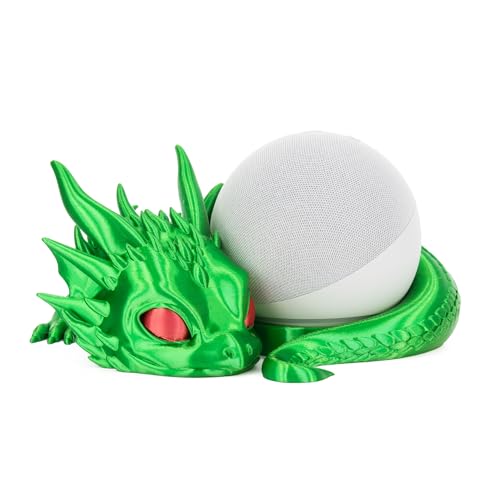 Costume Wizard Dragon Stand Echo Dot 第4世代/第5世代用 3Dプリント Dragon Amazon Echo デスクトップスピーカー用 Echo Dot 第5世代 Echo Dot 4世代用 米国製 (グリーンイエロー)（Amazon）