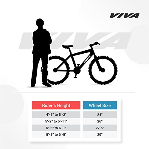 Image of Viva ALMA 27.5T Multispeed Alloy 21-Speed MTB Mountain Cycle for Adults with Shimano Gear & Dual Disc Brakes (Blue)