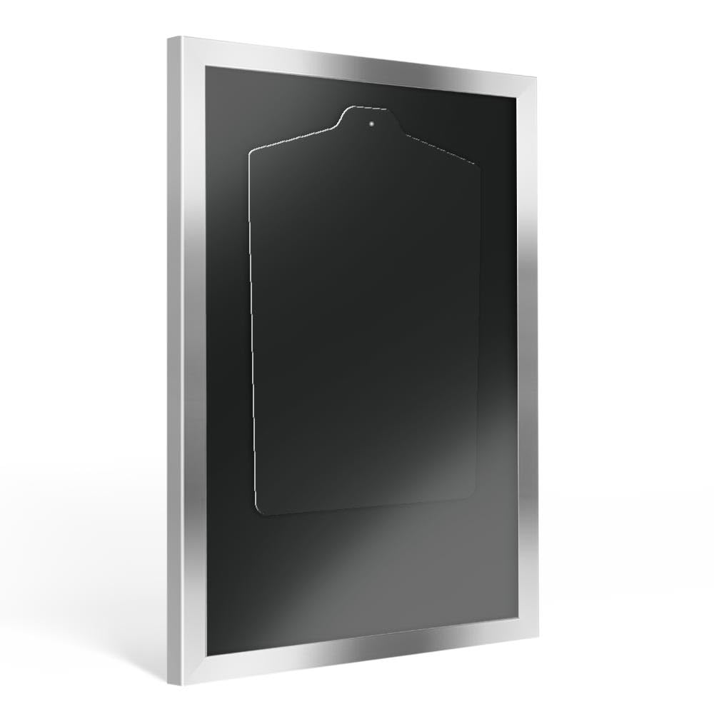 Bildershop-24 Trikotrahmen RahmBig für Erwachsene Silber glanz 80x100cm inklusive Einleger in Schwarz