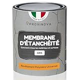 Produit Étanchéité Scellant Imperméable Liquide Gris 750 ml PROXINOVA Résine Universelle pour Toitures, Murs Extérieurs, Tuiles, Cheminées, Gouttières, Résistante UV, Répare Fuites, Facile à Appliquer