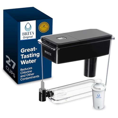 Brita X-Large 27 Cup Water Dispenser, Includes 1 Filter, Black