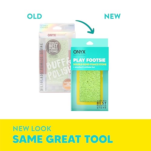 Onyx Professional 2 in 1 Pumice Stone, 100% Siliglass Callus Remover for Feet, Elbows, Knees, Dead Skin, Heels, Hands, Foot File Scrubber Exfoliator Removes Hard, Rough, Dry Skin