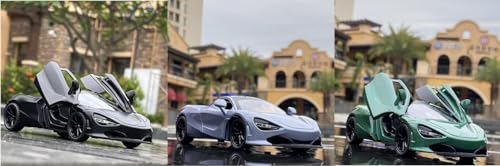 Image of McLaren 720s Model Sports Car 1:32 Exclusive Alloy Metal Pull Back Die-cast Diecast Metal Pullback Toy car with Openable Doors & Light Music Gifts Toys for Kids【Colors as Per Stock】