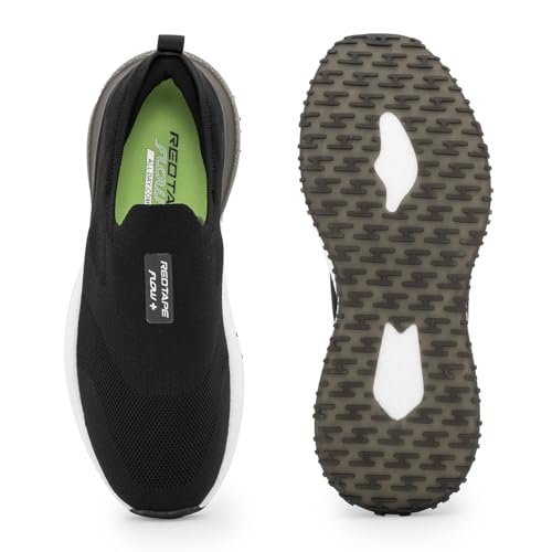 Image of Red Tape Men's Walking Shoes Black Round Toe Slipon