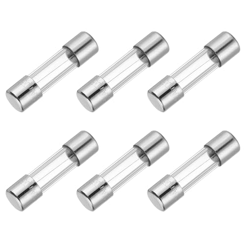 sourcing map Fusibile ritardato in vetro, 0,75 A, 250 V, 5 x 20 mm, omologato UL, fusibile lento per elettrodomestici (confezione da 6)