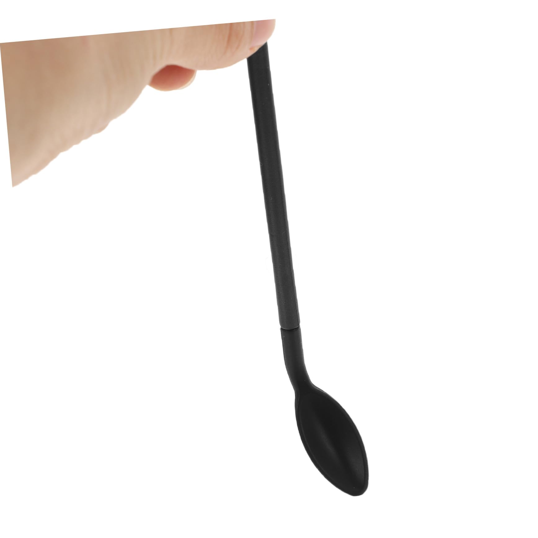 Kleiner Silikonspatel mit Teleskopstiel für Make Up Schwarz