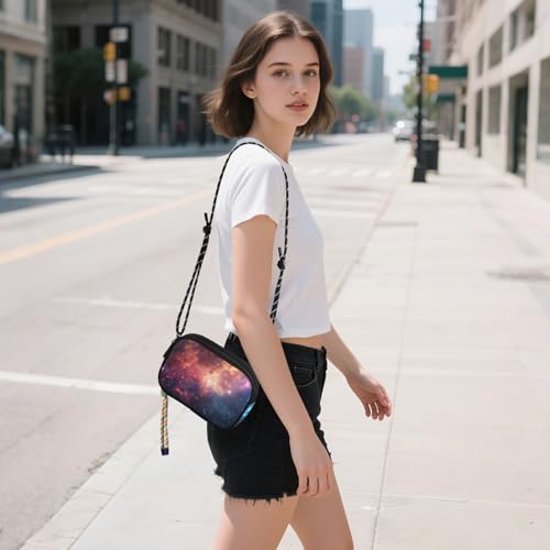 Colorful Nebula Galaxy Crossbody Bags for Women Cell Phone Purses Women's Shoulder Handbags Wallet Purse with Adjustable Strap2