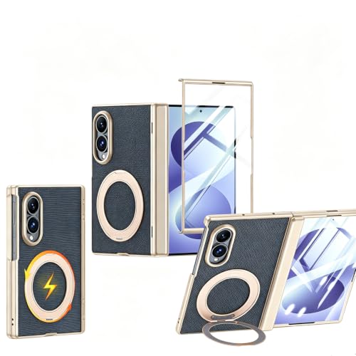 MistWorld �q���W�ی�t�� �P�[�X �Ή� Motorola Razr Fold�i2026) �p 360°��]���C�����O�t�� �K���X�t�B������̌^ �S�ʕی� �ϏՌ� �E�[�u���e�N�X�`�� PU���U�[ ���C�����X�[�d�Ή� �X�}�z�P�[�X (�u���[)