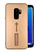 Produktbild COOVY® Cover für Samsung Galaxy S9 + Plus SM-G965F / SM-G965F/DS Bumper Case, Doppelschicht aus Plastik + TPU-Silikon mit Halteschlaufe, Standfunktion | Farbe Gold