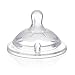 Chicco NaturalFit Nipple 3M+ Straight Medium Flow, 2PC, BPA-free Baby Bottle Nipple