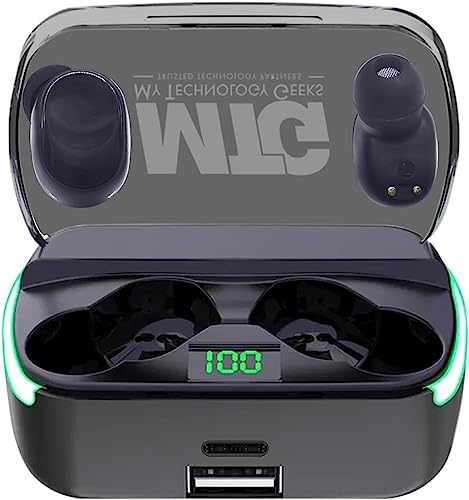 MTG Pro Pods True Wireless Stereo LED Display Earbuds with Charging Case, Premium Sound, Bluetooth V5.3, 30hrs Playtime, 80hrs Standby time, Bluetooth Range 10m, Compatible with iOS, Android