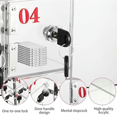 Lockable Acrylic Phone Storage Locker - Secure Device Management for Schools, Offices & Workplaces, Durable Organizer for Phones & Tablets, Ideal for Classrooms & Work Environments