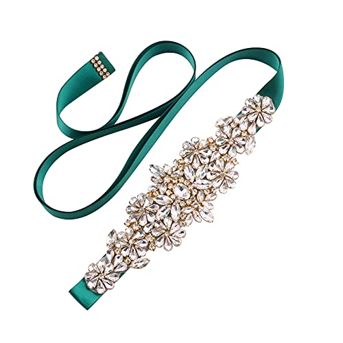 Bridal Belt Rhinestone Wedding Sash Handmade Crystal Belt ​for Brides Bridesmaid Dress