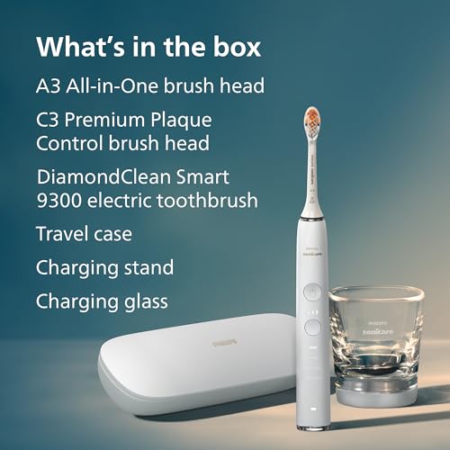 Philips Sonicare DiamondClean 9300 Electric Toothbrush, 2 Brush Head, White - image 9