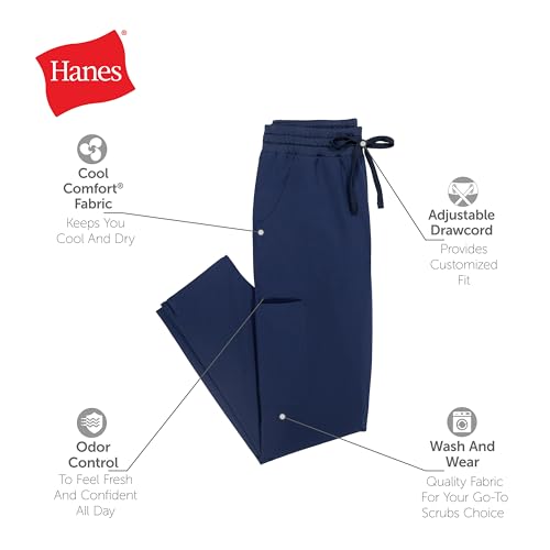 Hanes Women's Comfort Fit Scrub Pants, Moisture-Wicking Healthcare Scrubs for Women, 3 Pockets - image 6