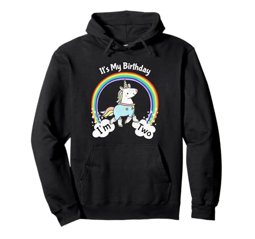 Kids It's My 2nd Birthday Cute Unicorn 2 Year Old Girls �p�[�J�[