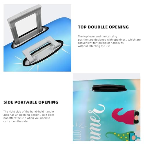 Hello Summer Gnome 1 Travel Luggage Covers - Elasticity Suitcase Covers Protector for Luggage 18-32 Inch4