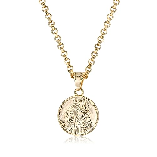 THE BLING KING St.Christopher Pendant With Necklace - 18k Gold Pl...