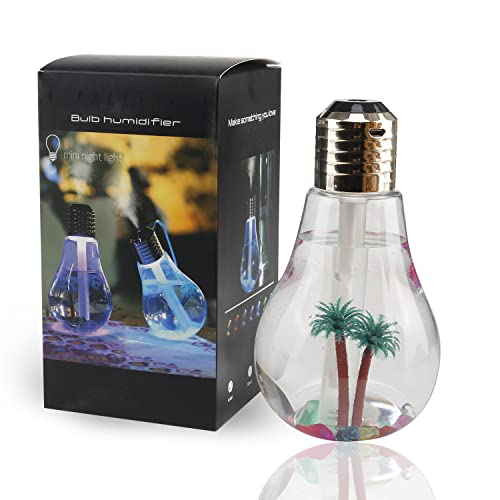 Chunghop Usb Air Humidifier Bulb With 7 Colors Lamp Shape Decorative Lights Diffuser Purifier Atomizer With Colorful Led Night Light For Office Desk Bedroom Living Room Home Decor  thumb #5