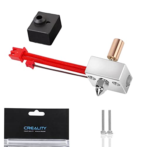 Creality Original Sprite Extruder Pro Heating Block Kit, High Temperature 300℃ Titanium Heatbreak Plated Copper Nozzle, 