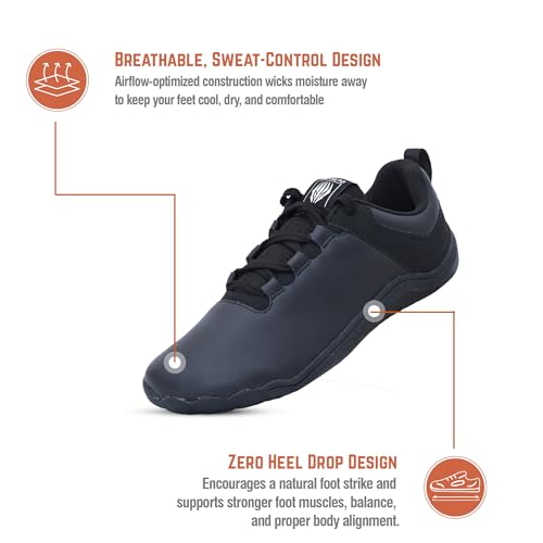 Image of Impakto CoreStep Men's Barefoot Shoes| Wide Toe Box Lightweight & Washable | Shoes for Trainning, Running on Soft Ground & Workout | Minimalist Zero-Drop for Natural Movement | Anti-Skid & Rubber Sole
