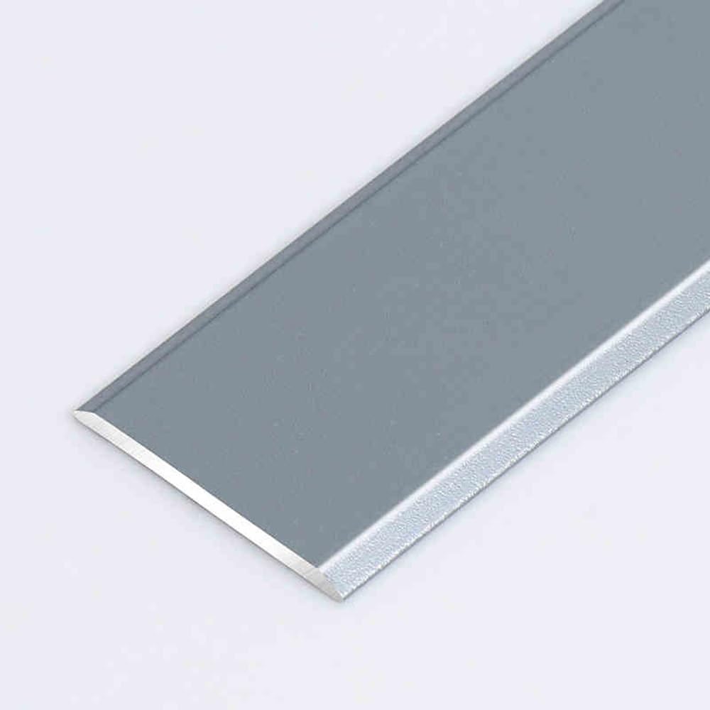Bande de transition de sol auto-adhésive en aluminium, bande de séparation plate de 35,4 pouces for porte, bande de jonction couvrant les espaces, bord découpable(Iron gray,W 33mm)