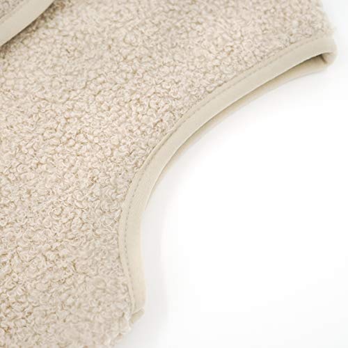 Happy Cherry Girls Fleece Sleeveless Coat Warm Winter Sleeveless Outwear Thick Solid Breathable Vest Lightweight Cotton Waistcoat Beige 7-8Y #TOP4