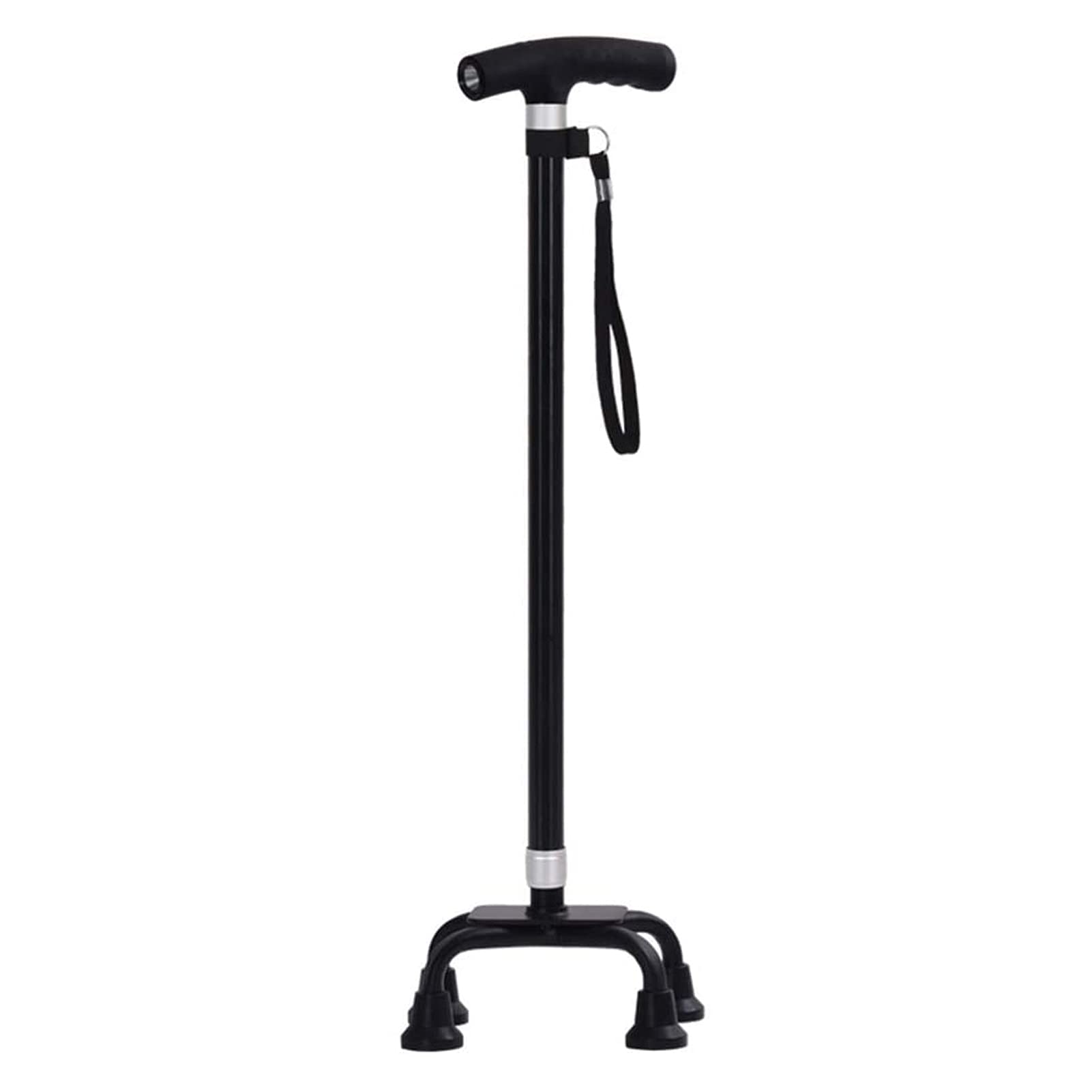 Altura ajustable bastones para mujeres y hombres, bastón de caminata ajustable con luz LED, bastón de aluminio para la artritis de ancianos, personas mayores y discapacitados, mango ergonómico y base