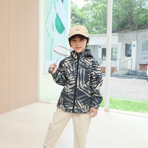 LittleSpring Neutral Boys Girls Zip Up Camouflage Hooded Jackets Warm Fleece Lined2