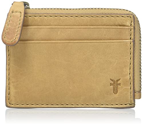 Frye Carteira feminina Melissa Zip Card Case, Bege, One Size