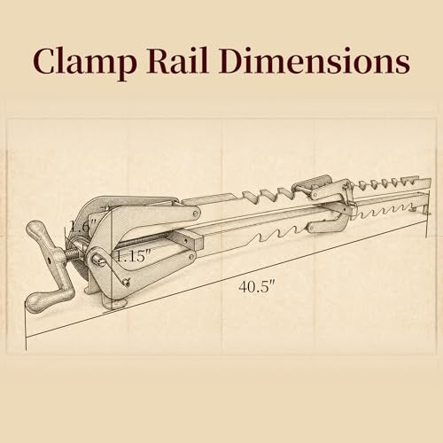 Image of O'SKOOL 36 Inch Pressure Panel Clamps Steel System, 2 Pack | 4-Way Clamping, 10 To 36 Inch Panels, 3 /4 To 3 Inch Thick, For Woodworking Panel Glue-Ups, Edge Gluing And Cutting Boards