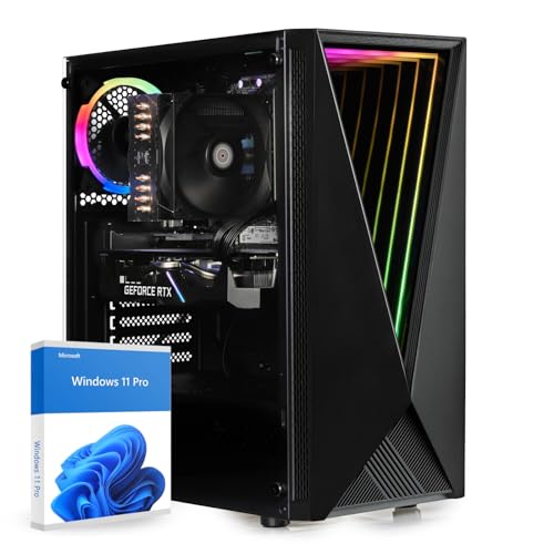 dcl24 Zocker PC, Intel Core i7-14700F, NVIDIA GeForce RTX 5060 8GB, 16GB DDR4 RAM, 1TB NVMe SSD, WLAN, Windows 11 Pro, Gaming Desktop Computer